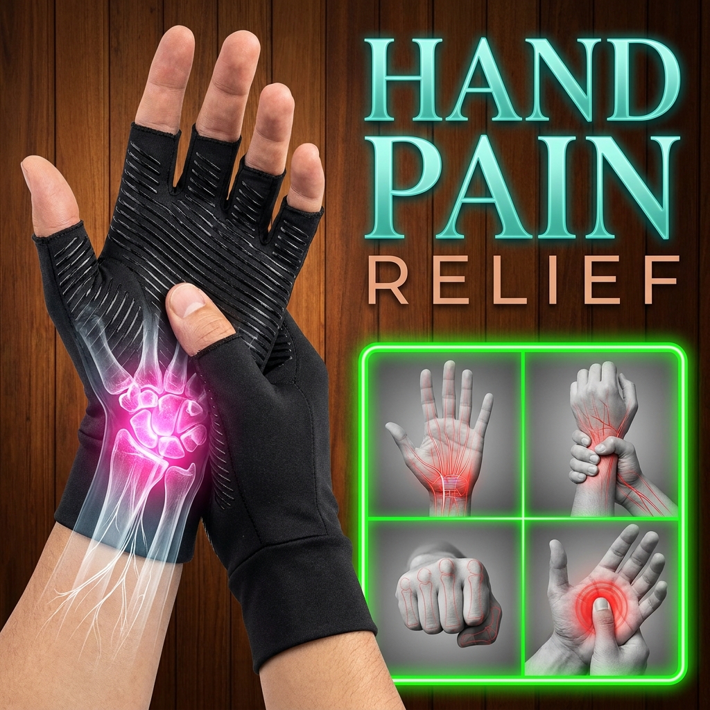 Palmed gloves: hand pain relief for palm, wrist, knuckles, and thumb