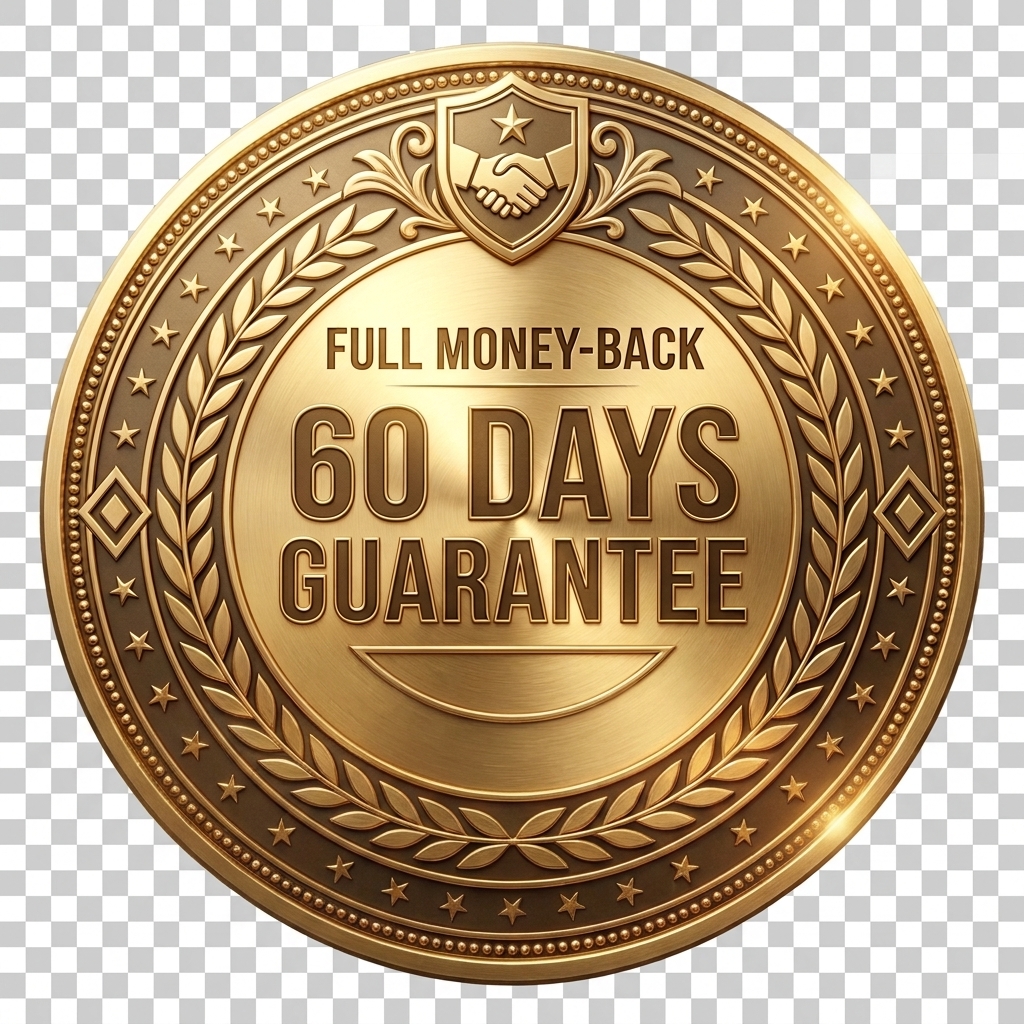 Full money-back 60 days guarantee seal